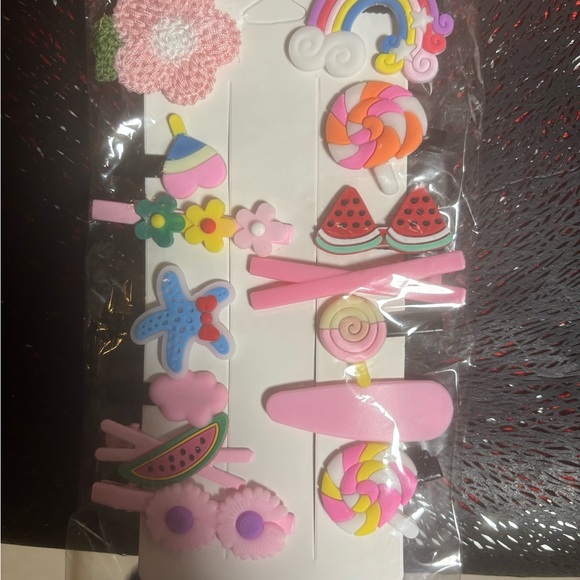 Colorful Hair Clip Set with Fun Designs - Picture 2 of 4